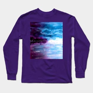 Beautiful acrylic Abstract seascape painting Long Sleeve T-Shirt